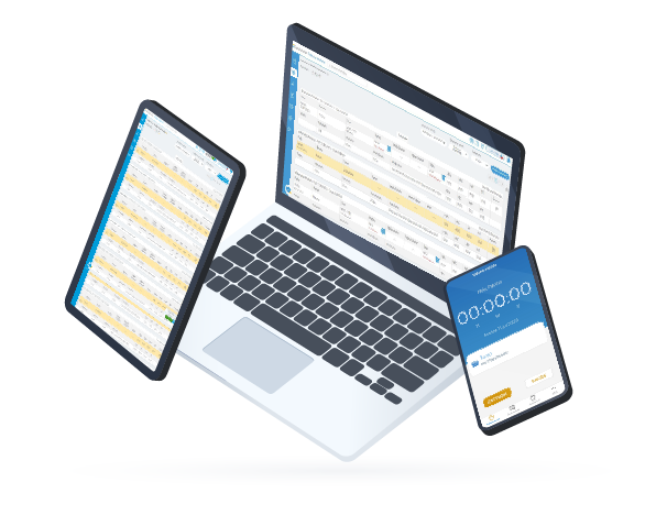 Plataforma GeoVictoria en PC, celular y tablet
