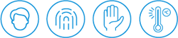 face,huella,mano,temperatura